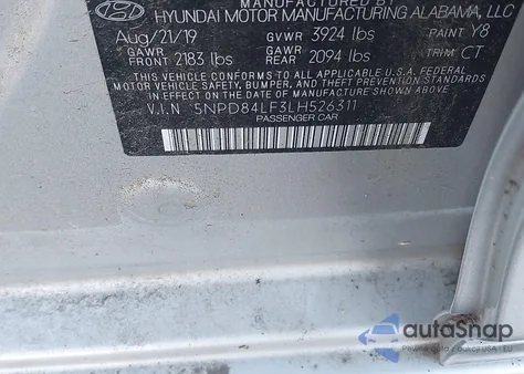 2020 Hyundai Elantra Value Edition z USA, uszkodzony, nr VIN 5NPD84LF3LH526311